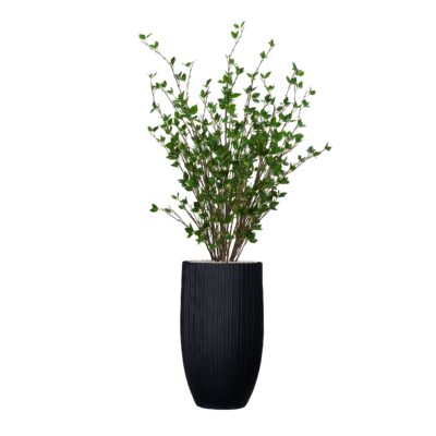 Cherry Leaves in Black Nell Planter - 324960