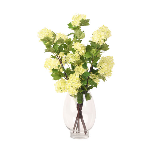 Snowball Branches in Socle Vase - 218012