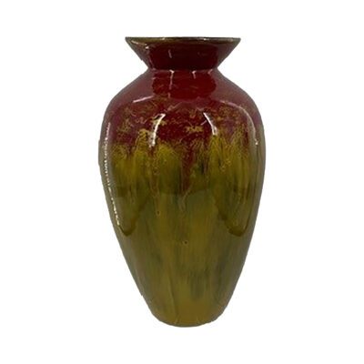 Bamboo Spun Vase - Red/Gold - CT2140
