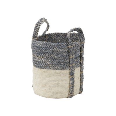 Blue/Tan Basket with Handles - Small - CT2683