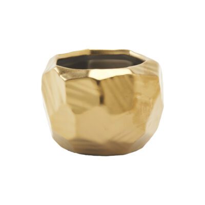 Flintstone Planter - Small Gold - CT2571