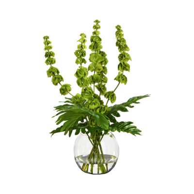 Bells of Ireland and Philodendron in Bubble Bowl - 254021