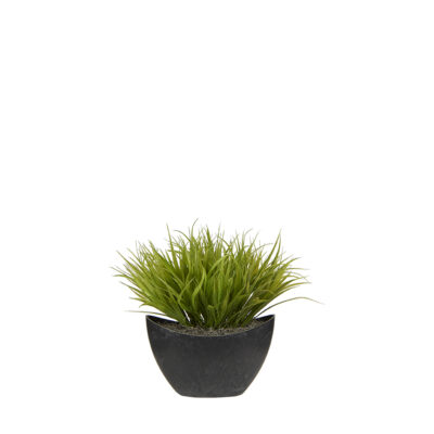 Faux Grass in Boat Planter - 7255012