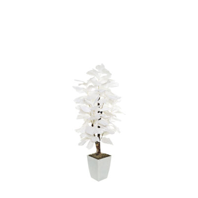 Lighted White Fiddle Leaf 5.5' - 7257019