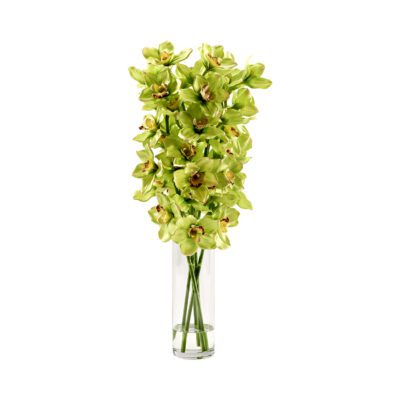 Cymbidium Orchids in Rowan Vase - 226002
