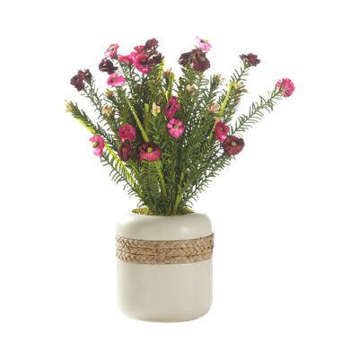 Pink Wild Flowers in Medium Gemma Planter - 235015