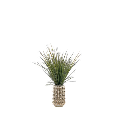 Wild Grass in Gold Textured Vase - 7256016