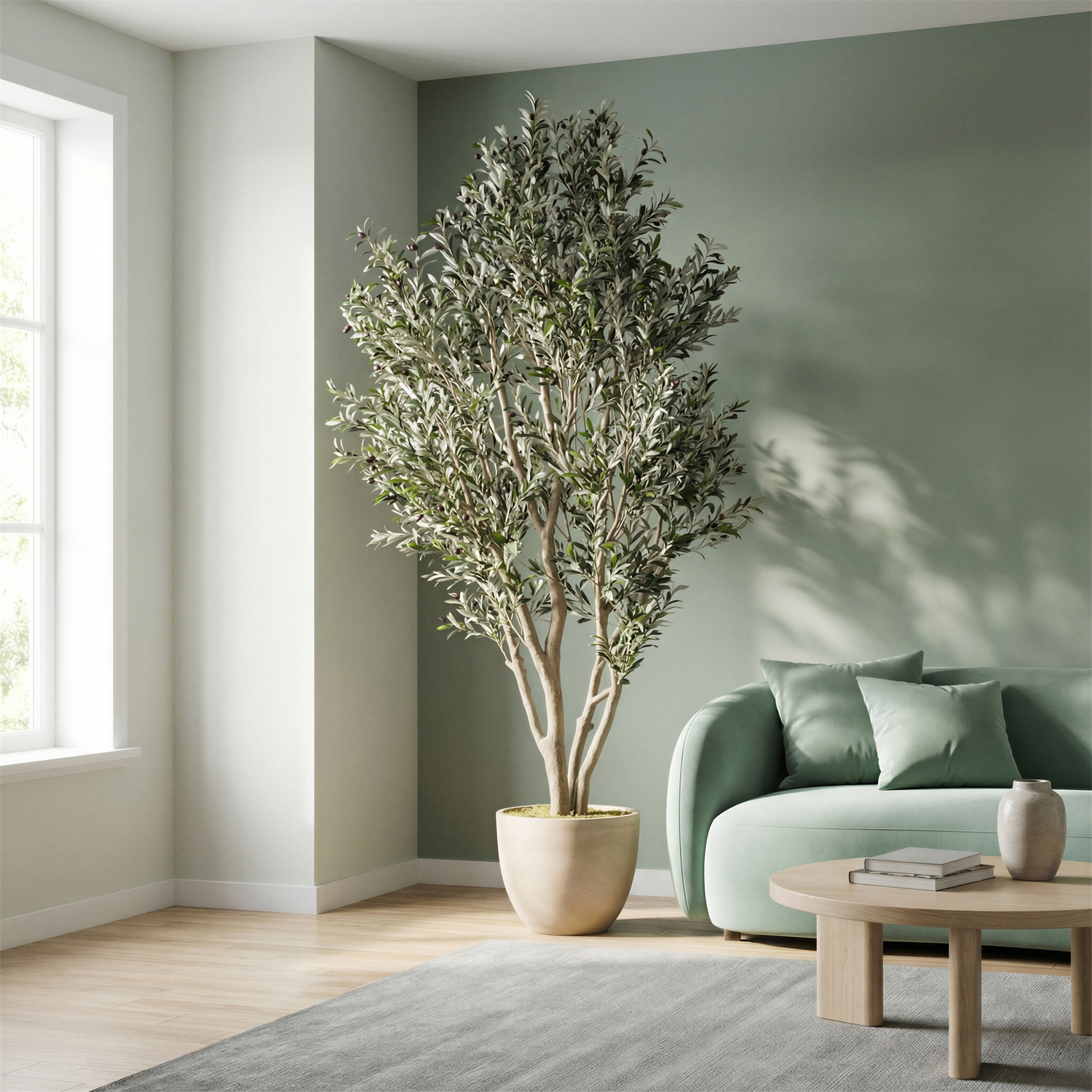 Olive Tree in Grove Planter 10′ – 325901|D&W Silks