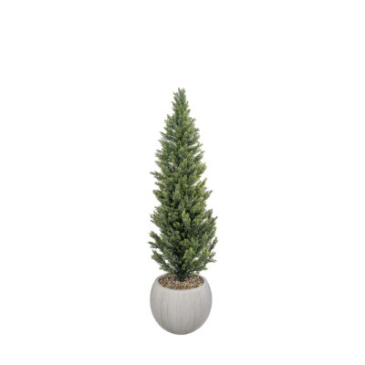 Cedar in Cement Finish Orbis Planter - 230-3144