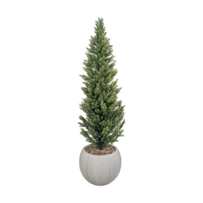 Cedar in Cement Finish Orbis Planter - 230-3144