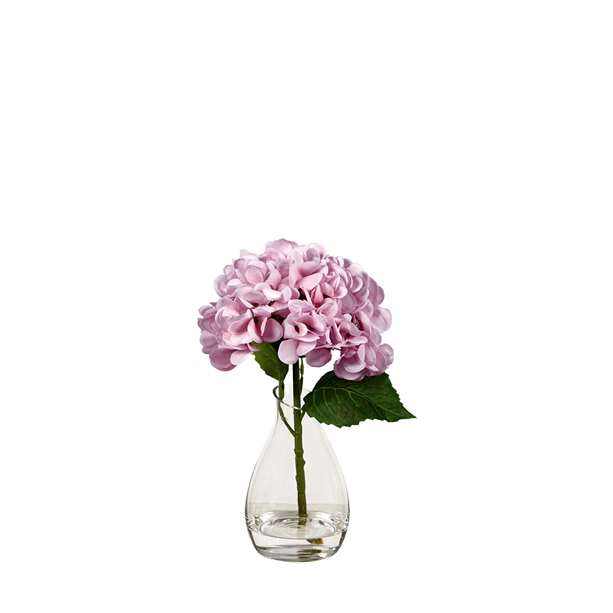 Real Touch Hydrangeas in Teardrop Vase - Image 2