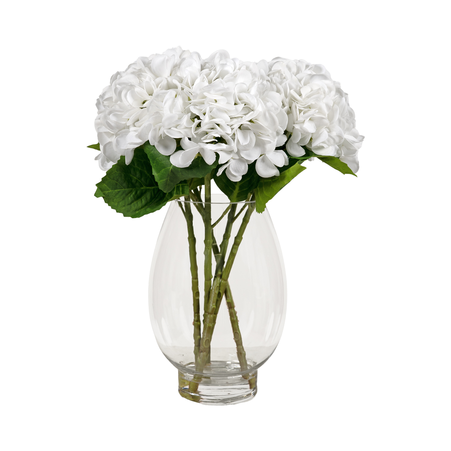Real Touch Hydrangeas in Socle Vase