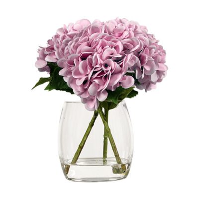 Real Touch Hydrangeas in Tumbler Vase