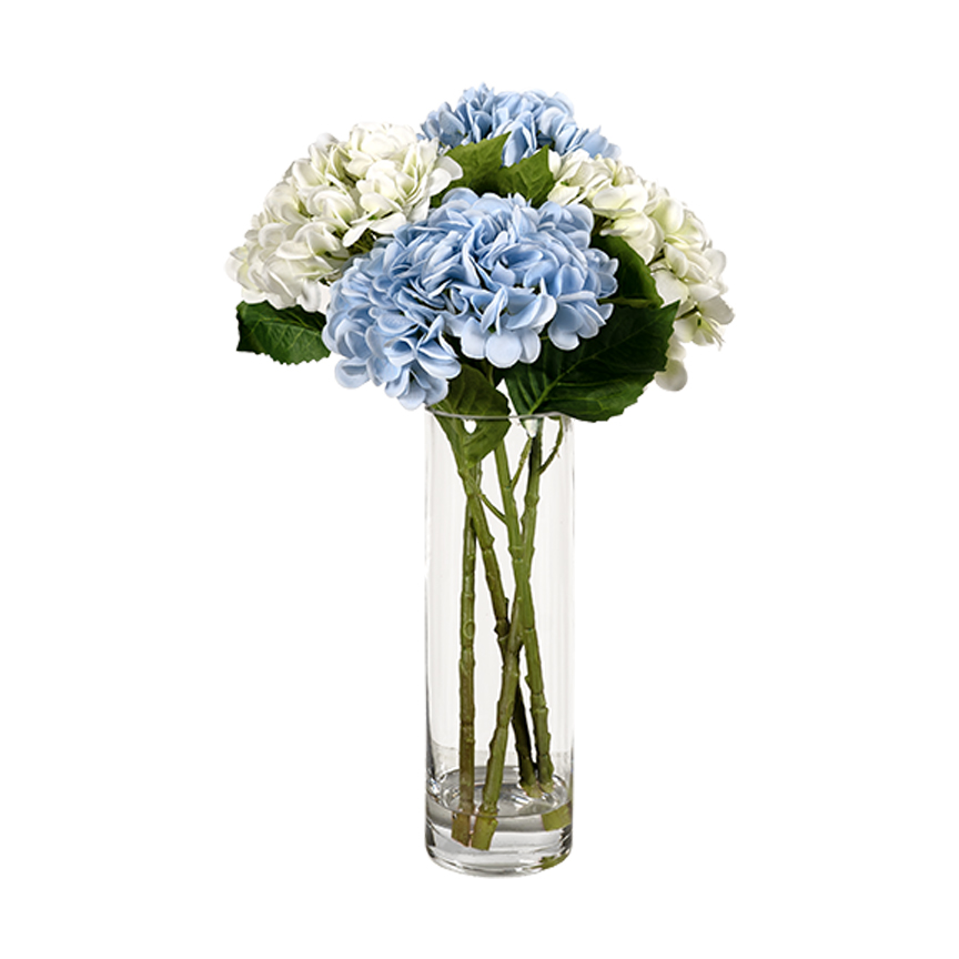 Real Touch Hydrangeas in Rowan Vase