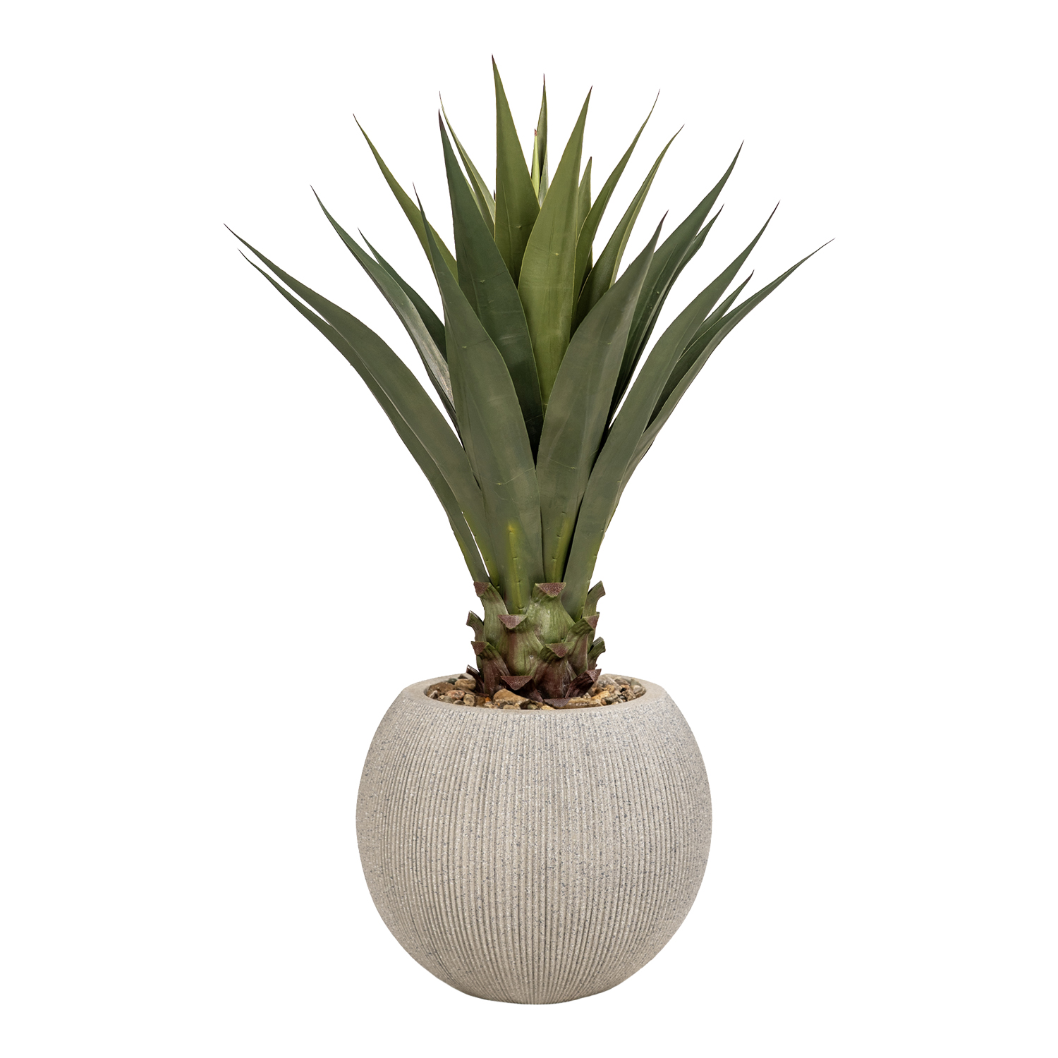Jumbo Agave in Cement Finish Orbis Planter - 939-3143