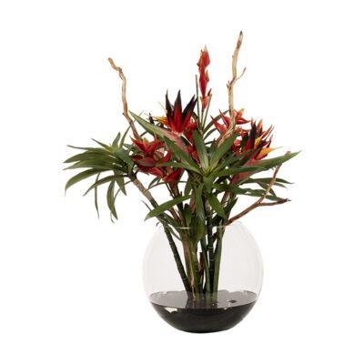 Yucca, Heliconia, Bird of Paradise in Large Bubble Bowl - 264034