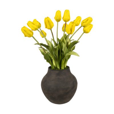 Real Touch Tulips in Harvest Jar