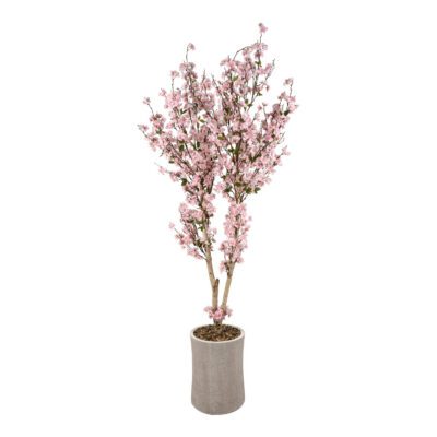 Sculpted Pink Cherry Blossom Tree in Small Weston Planter - 326406
