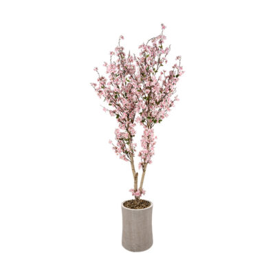 Sculpted Pink Cherry Blossom Tree in Small Weston Planter - 326406
