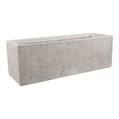 White Etched Rectangle Planter - CT3064