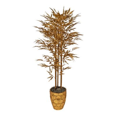 Gold Bamboo Tree in Leonine Planter - 7268000